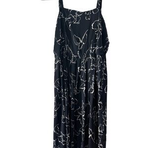 Creative Genius sz large navy white womens midi jumper